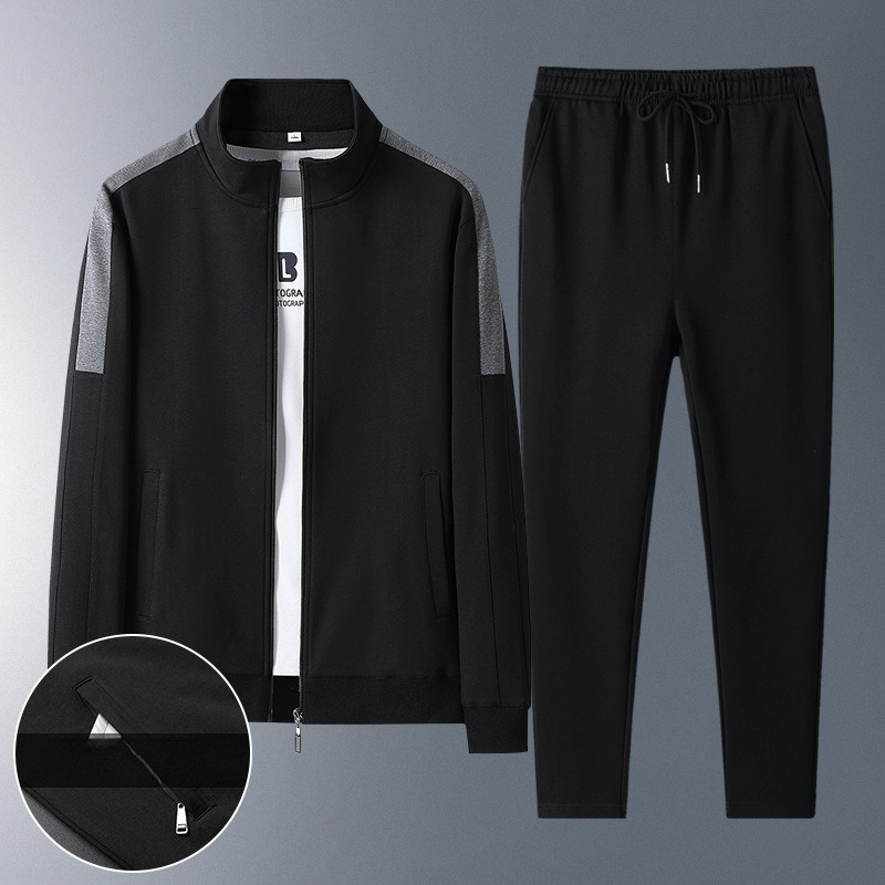 Running Gear Plus Size - ชุดวิ่งผู้ชาย Comfort 2025 ฤดูใบไม้ร่วง ไซส์ใหญ่ ชุดกางเกงระบายอากาศ