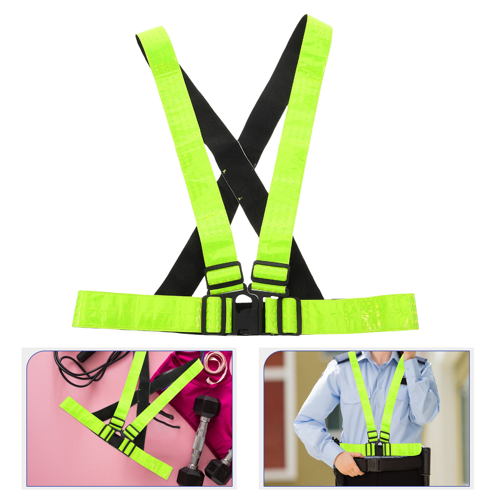 Running Visibility Gear - เสื้อกั๊กสำหรับวิ่ง มองเห็นได้ชัดเจน อุปกรณ์นิรภัยสำหรับพาสุนัขเดินเล่น ปั่นจักรยาน วิ่งจ๊อกกิ้ง สะท้อนแสง