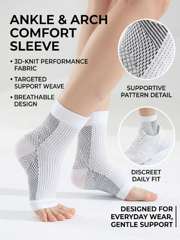 Compression Calf Sleeve - ปลอกขาสีขาวล้วนแบบยืดหยุ่นสำหรับกีฬา ปลอกขาแบบรัดกระชับ ระบายอากาศได้ดี เหมาะสำหรับวิ่ง ออกกำลังกาย ปั่นจักรยาน