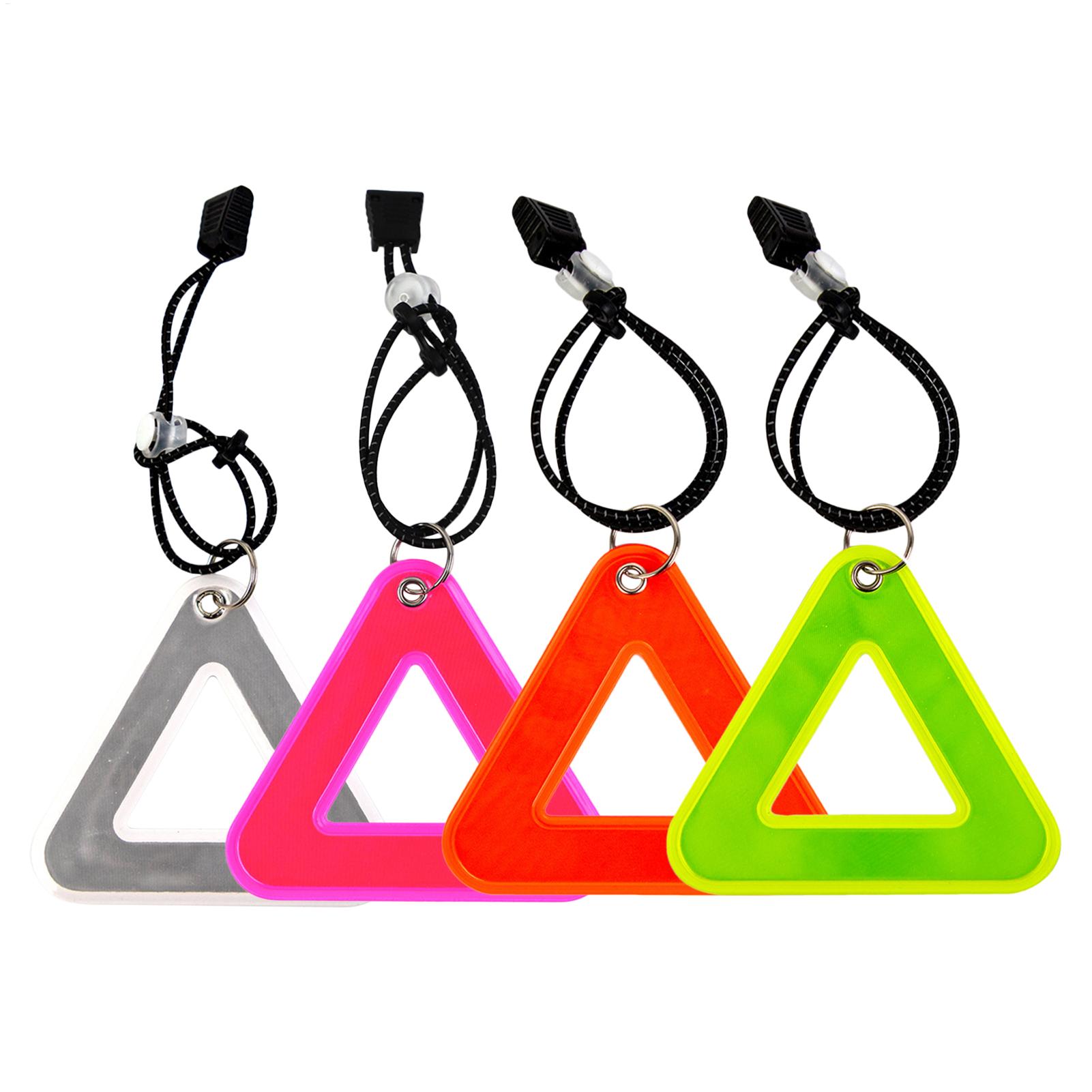 Running Visibility Gear - จี้สะท้อนแสง รูปสามเหลี่ยม มองเห็นได้ชัดเจน อุปกรณ์จักรยานเพื่อความปลอดภัย สะท้อนแสงสำหรับวิ่งกลางคืน เดินป่า
