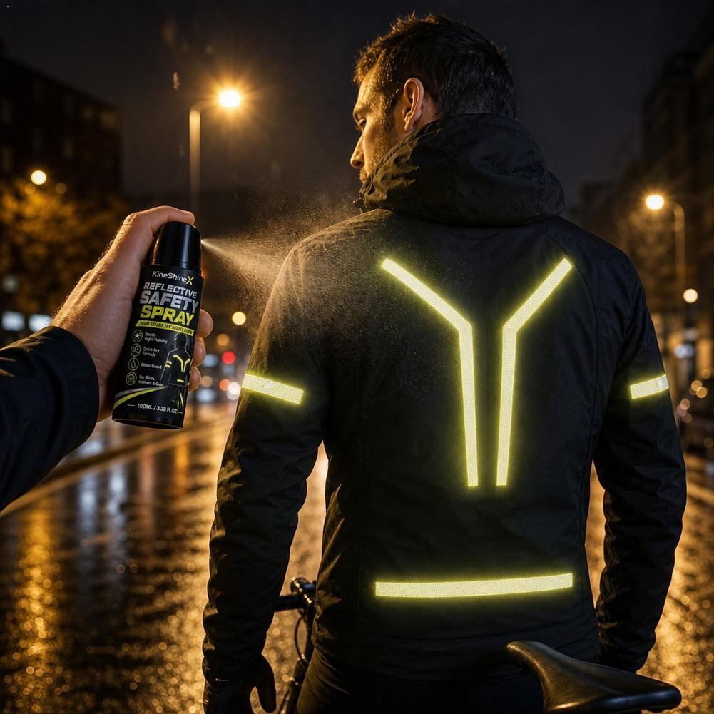 Running Visibility Gear - สเปรย์สะท้อนแสงกลางคืนเพื่อความปลอดภัย สีเคลือบเพิ่มการมองเห็นสูง สำหรับการปั่นจักรยาน วิ่ง กระเป๋าเป้ หมวกกันน็อค