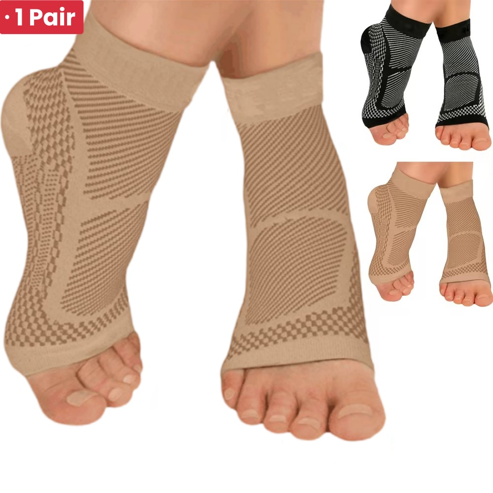 Compression Calf Sleeve - 1 คู่กีฬาข้อเท้าสนับสนุนรั้งการบีบอัด Plantar Fasciitis ถุงเท้าสําหรับ Achilles