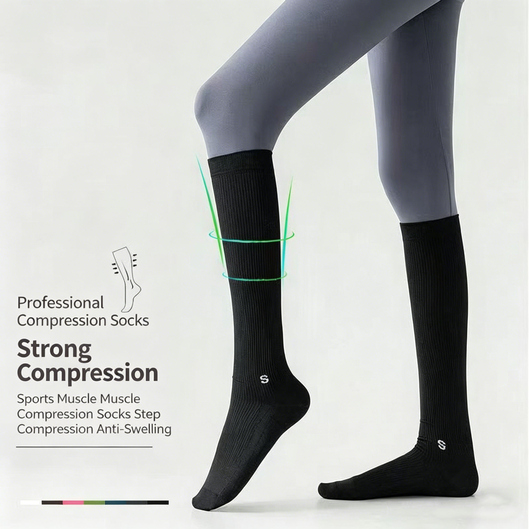 ถุงเท้ากีฬาแบบมีแรงกดกระชับสำห - Compression Calf Sleeve บทวิจารณ์และราคา