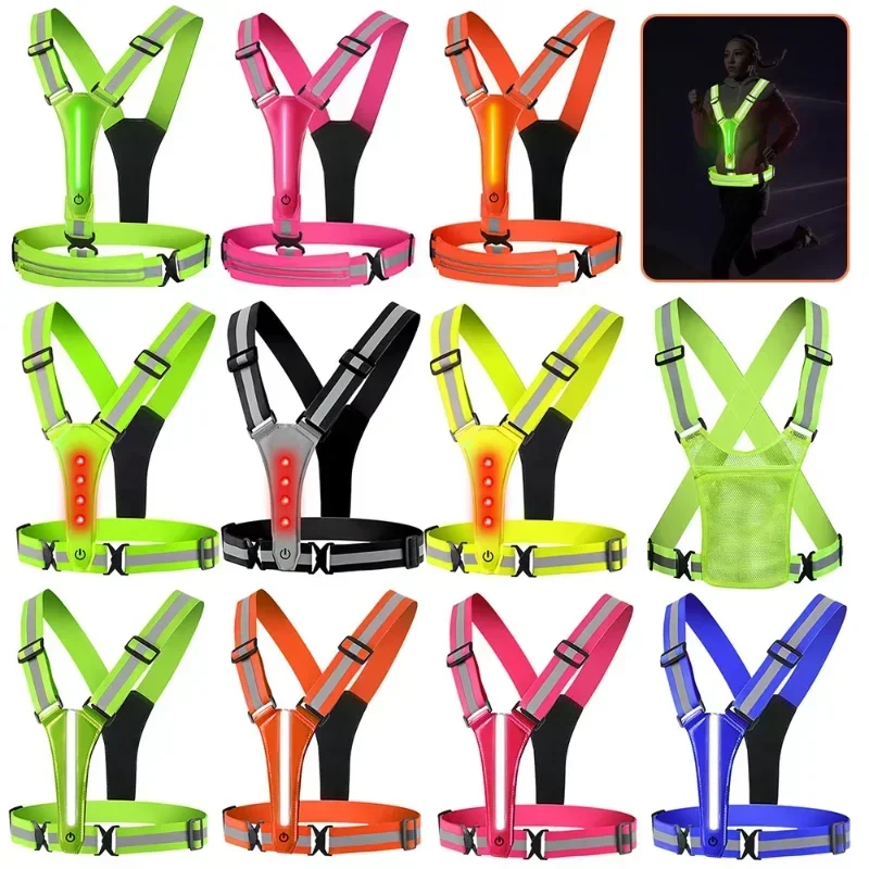 เสื้อกั๊กสะท้อนแสง LED สำหรับว - Reflective Running Gear Vest บทวิจารณ์และราคา