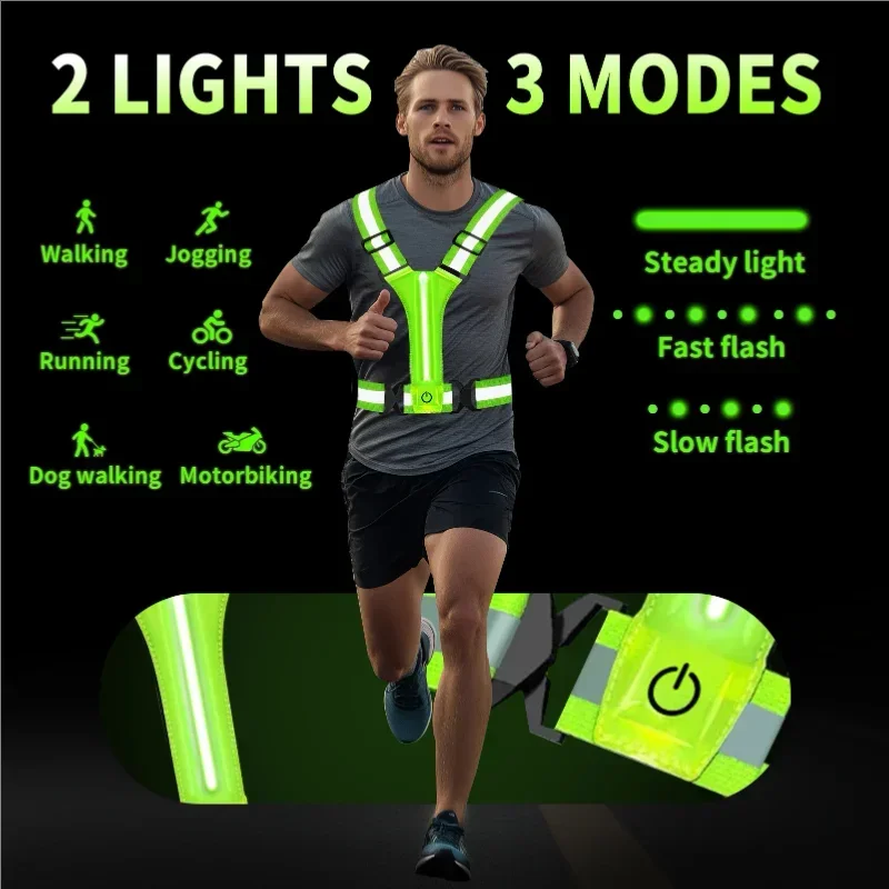 เสื้อกั๊กสะท้อนแสง LED สำหรับว - Reflective Running Gear Vest บทวิจารณ์และราคา