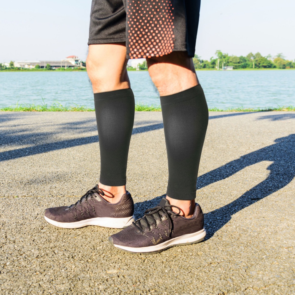 1 คู่ฟิตเนสวิ่งการบีบอัดแขนขาล - Compression Calf Sleeve บทวิจารณ์และราคา