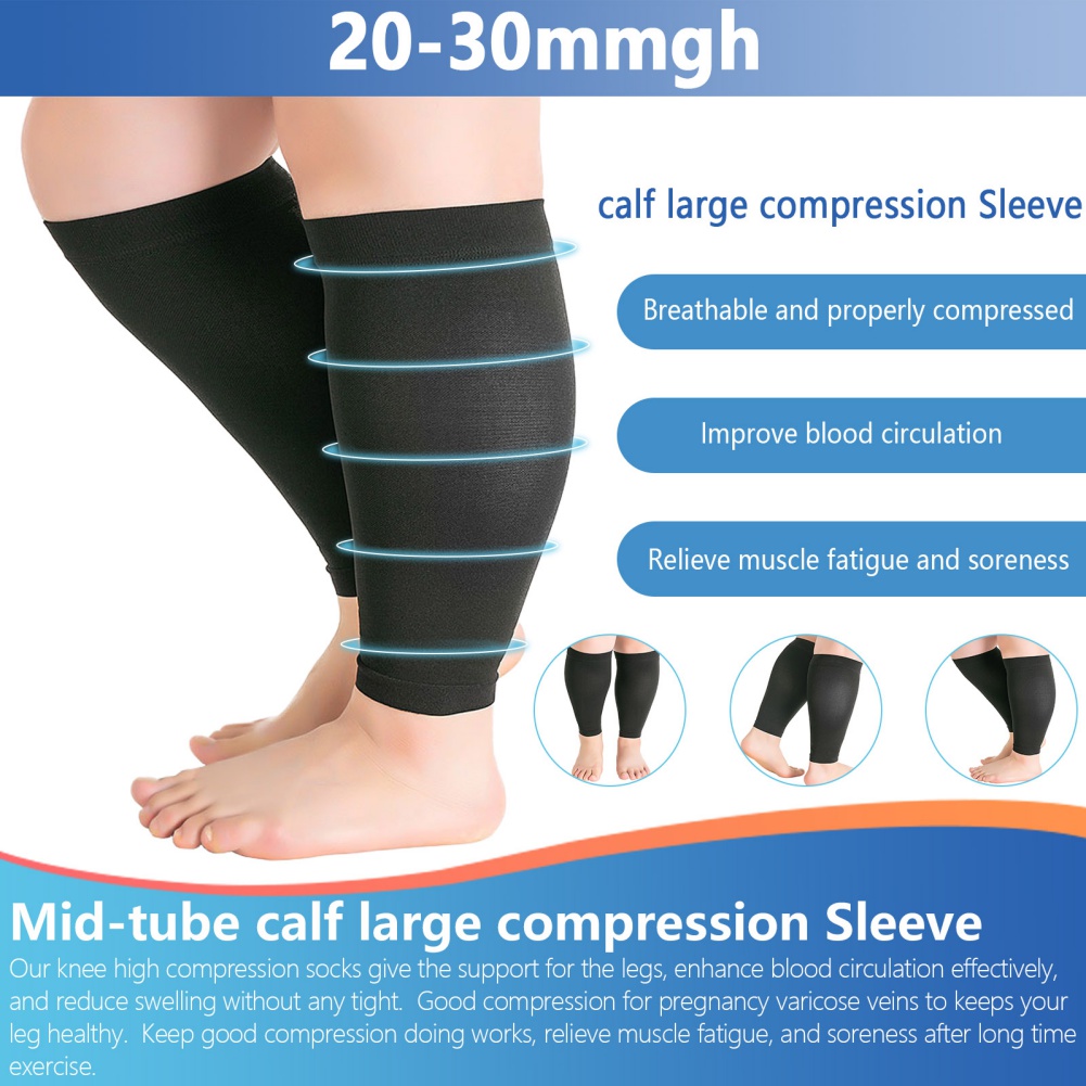 1 คู่ฟิตเนสวิ่งการบีบอัดแขนขาล - Compression Calf Sleeve บทวิจารณ์และราคา