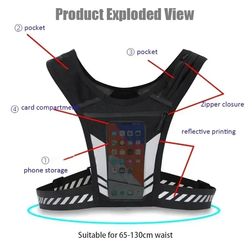 เสื้อกั๊กสำหรับวิ่งน้ำหนักเบา  - Reflective Running Gear Vest บทวิจารณ์และราคา