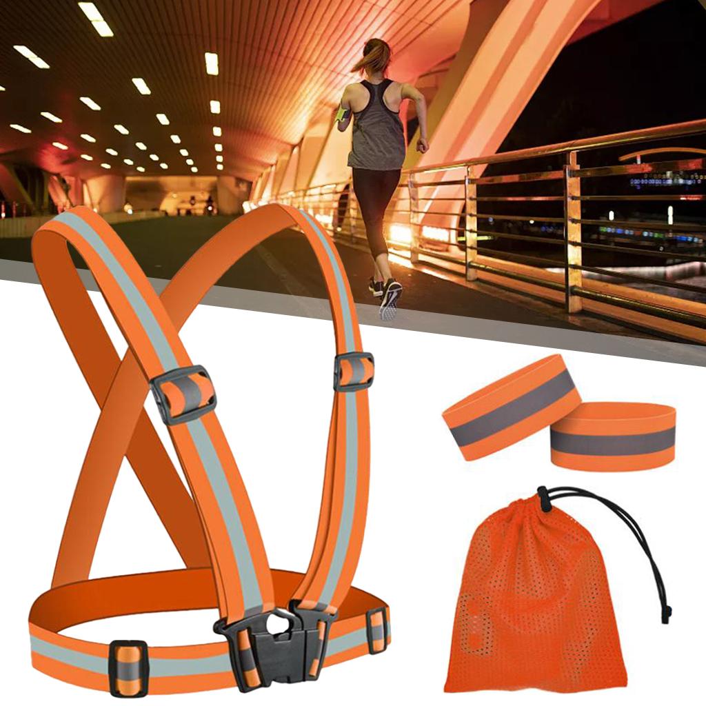 สายรัดสะท้อนแสงแบบปรับได้ ยืดห - Reflective Running Gear Vest บทวิจารณ์และราคา