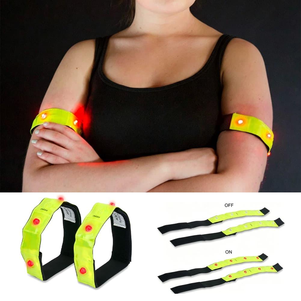 สายรัดแขนสะท้อนแสง LED พร้อมไฟ - Running Visibility Gear บทวิจารณ์และราคา