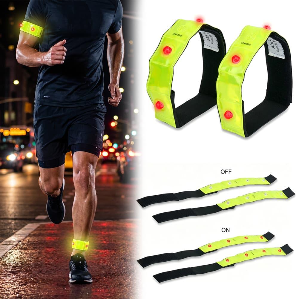 สายรัดแขนสะท้อนแสง LED พร้อมไฟ - Running Visibility Gear บทวิจารณ์และราคา