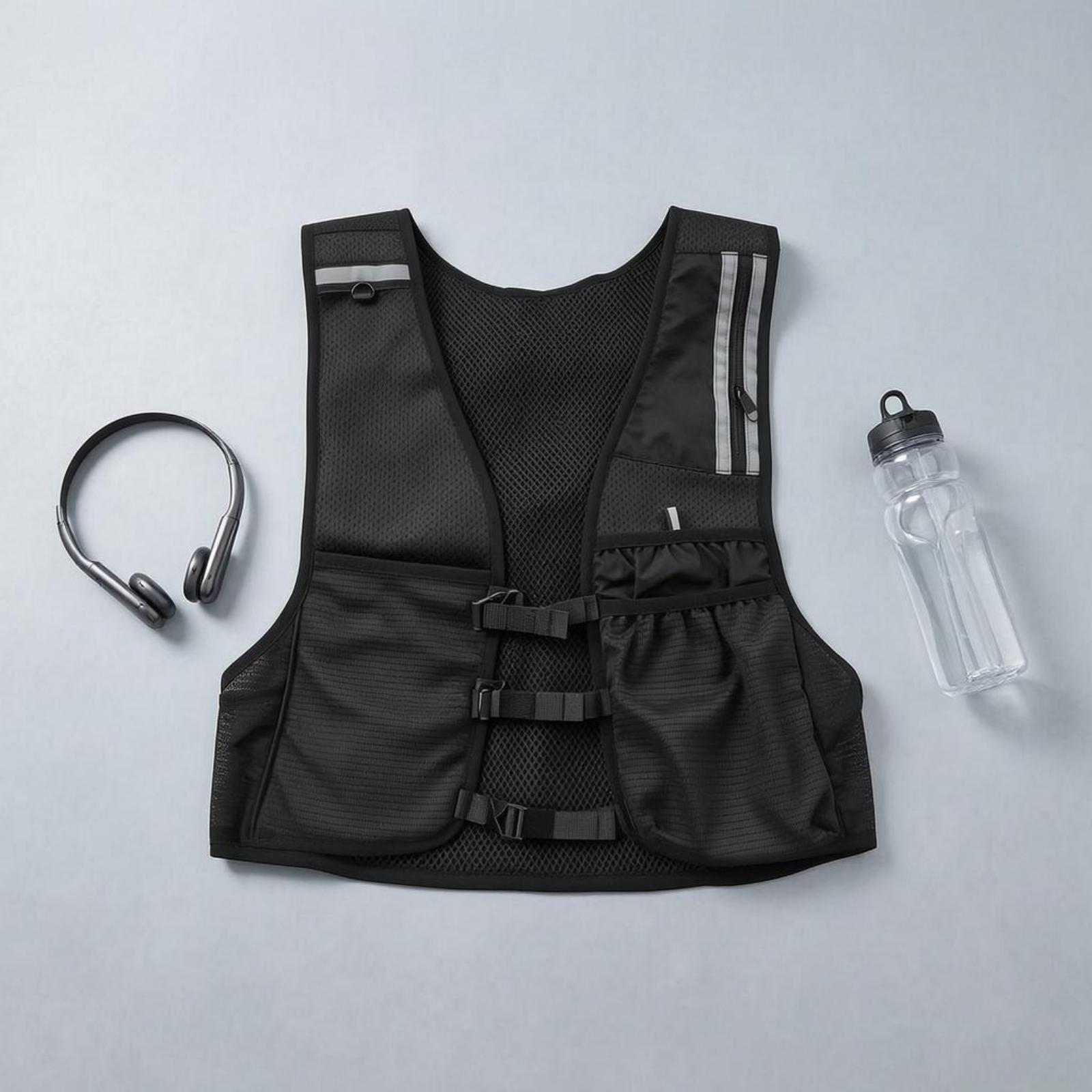 เสื้อกั๊กสำหรับวิ่งกลางแจ้ง อุ - Reflective Running Gear Vest บทวิจารณ์และราคา