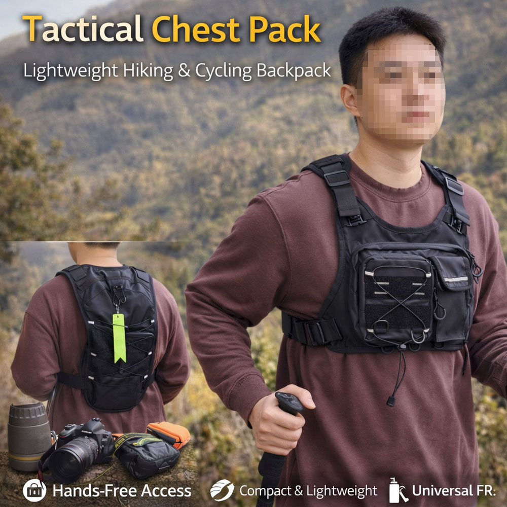 กระเป๋าคาดอกแบบยุทธวิธีพร้อมถุ - Reflective Running Gear Vest บทวิจารณ์และราคา