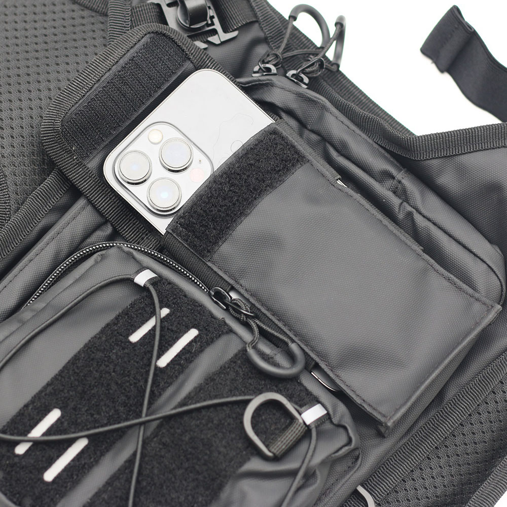 กระเป๋าคาดอกแบบยุทธวิธีพร้อมถุ - Reflective Running Gear Vest บทวิจารณ์และราคา