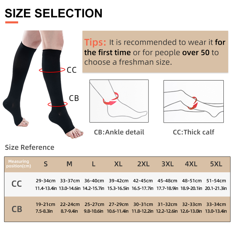 S-5XL รัดน่องทางการแพทย์2ชิ้น/ - Compression Calf Sleeve บทวิจารณ์และราคา
